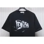Dior 25ss Hand-painted Letters T-shirt Black