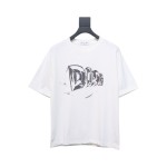 Dior 25ss Hand-painted Letters T-shirt White