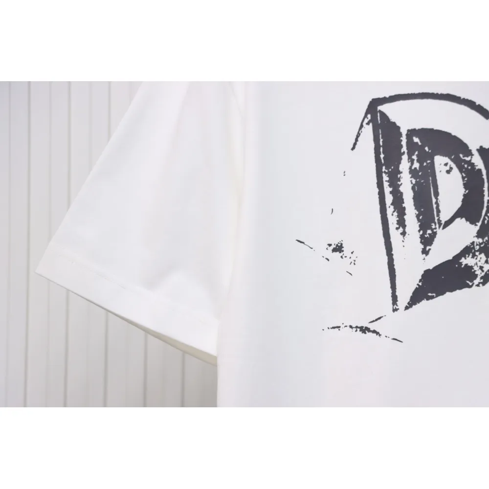 Dior 25ss Hand-painted Letters T-shirt White