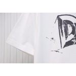 Dior 25ss Hand-painted Letters T-shirt White