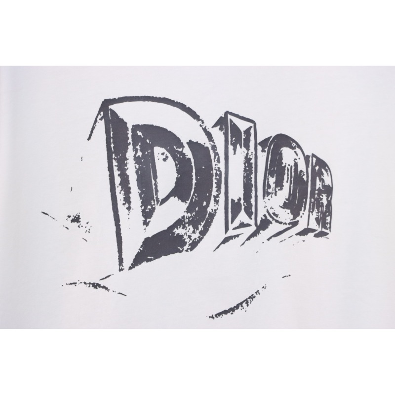 Dior 25ss Hand-painted Letters T-shirt White