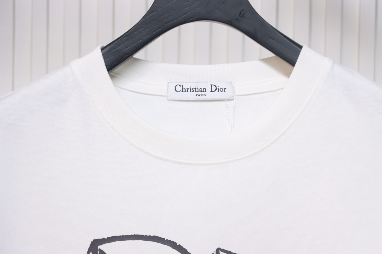 Dior 25ss Hand-painted Letters T-shirt White