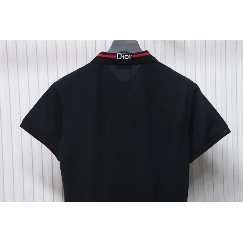 Dior Back Collar Letter Jacquard T-shirt