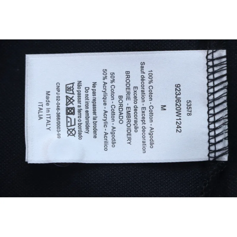 Dior Back Collar Letter Jacquard T-shirt