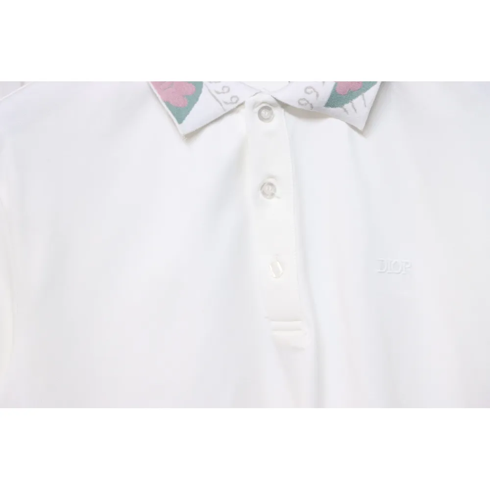Dior CD LOGO POLO T-shirt White