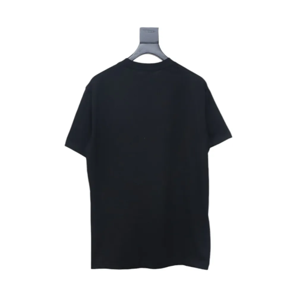 Dior Flocking printing T-shirt Black