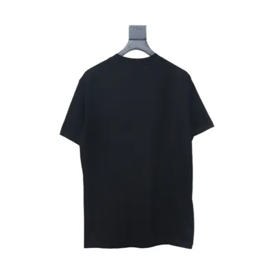Dior Flocking printing T-shirt Black 02