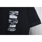 Dior Flocking printing T-shirt Black
