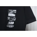 Dior Flocking printing T-shirt Black