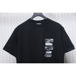Dior Flocking printing T-shirt Black