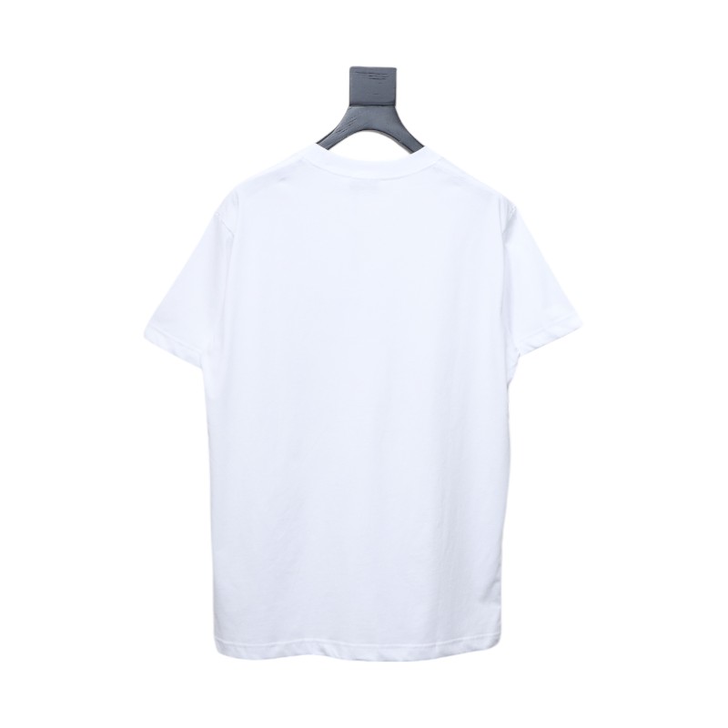 Dior Flocking printing T-shirt White