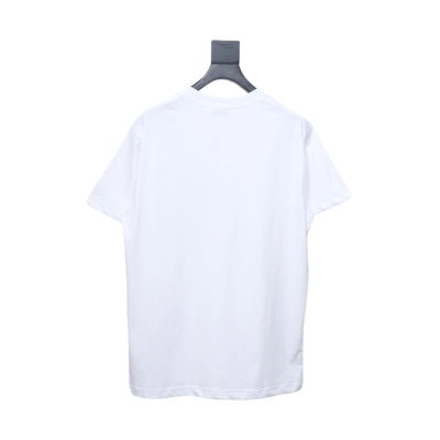 Dior Flocking printing T-shirt White 02