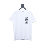 Dior Flocking printing T-shirt White