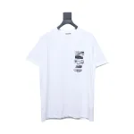 Dior Flocking printing T-shirt White