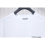 Dior Flocking printing T-shirt White