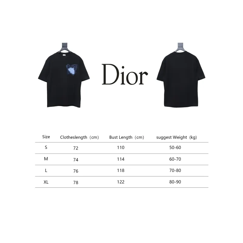 Dior Love Print T-shirt Black