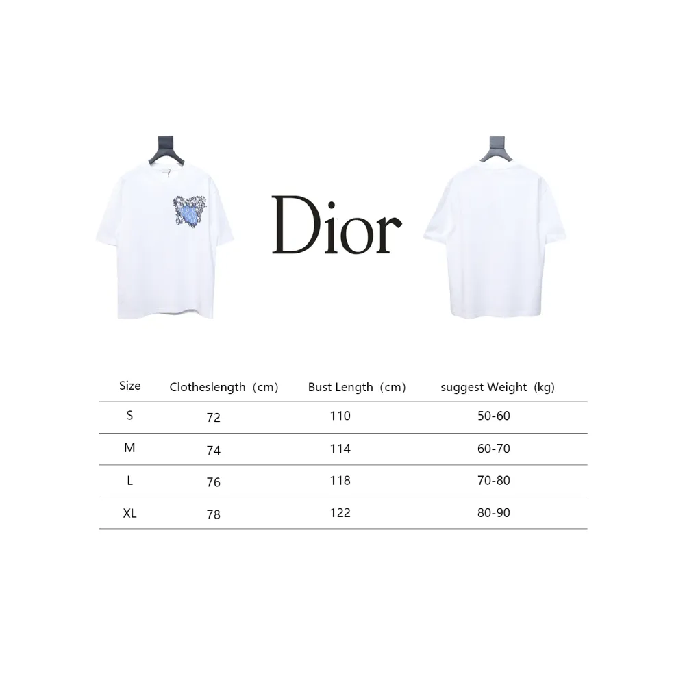 Dior Love Print T-shirt White