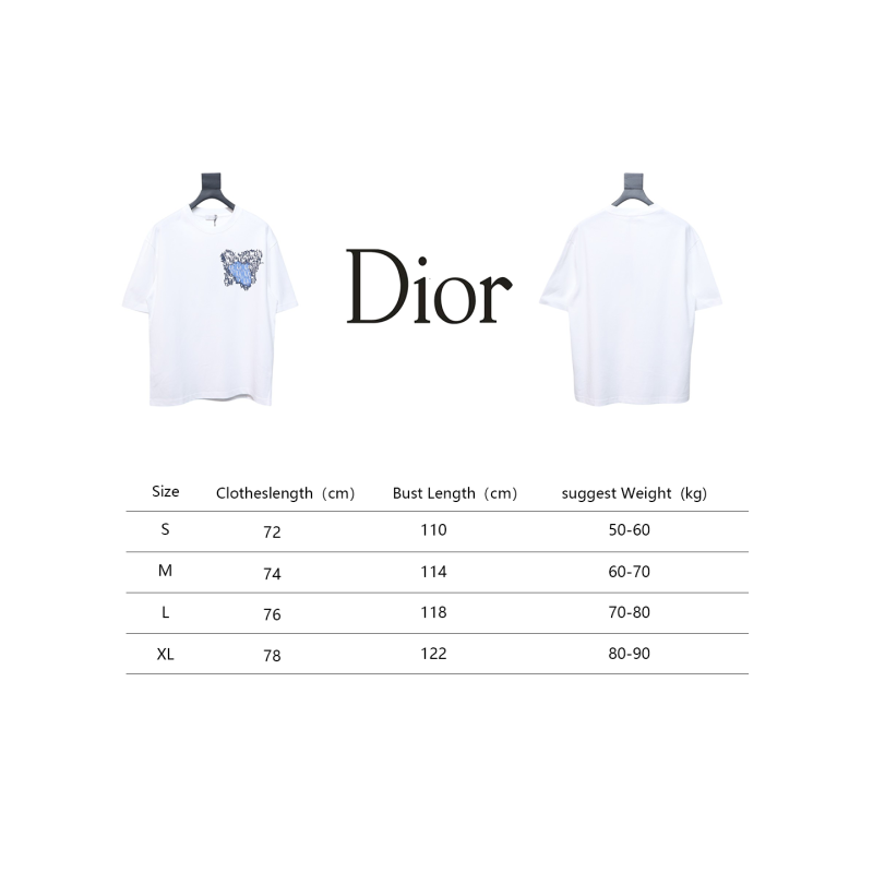 Dior Love Print T-shirt White