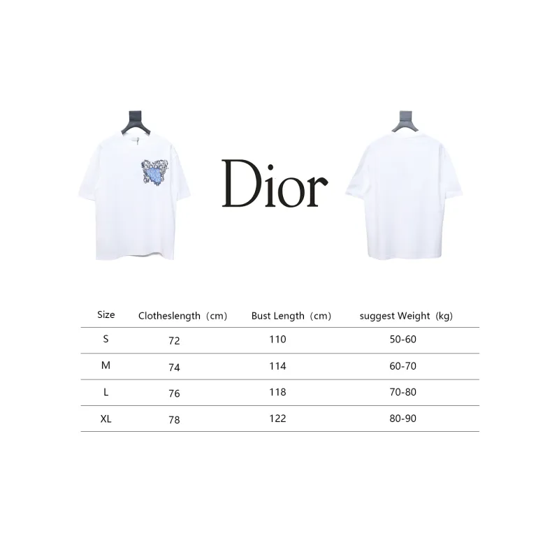 Dior Love Print T-shirt White
