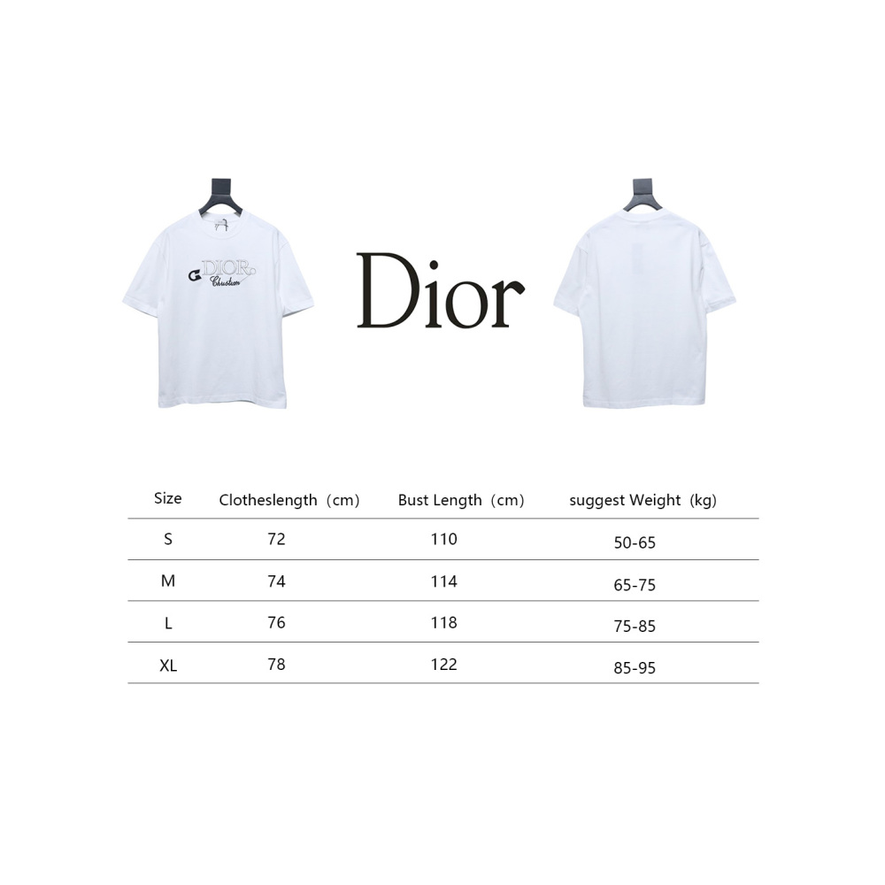 Dior Pin Embroidery T-shirt White