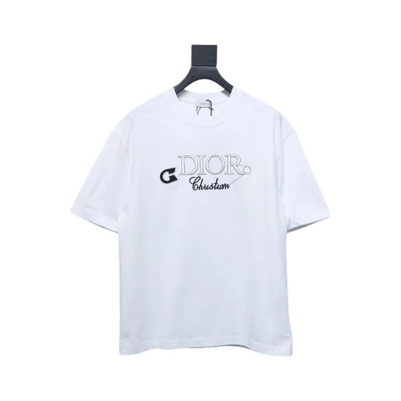 Dior Pin Embroidery T-shirt White