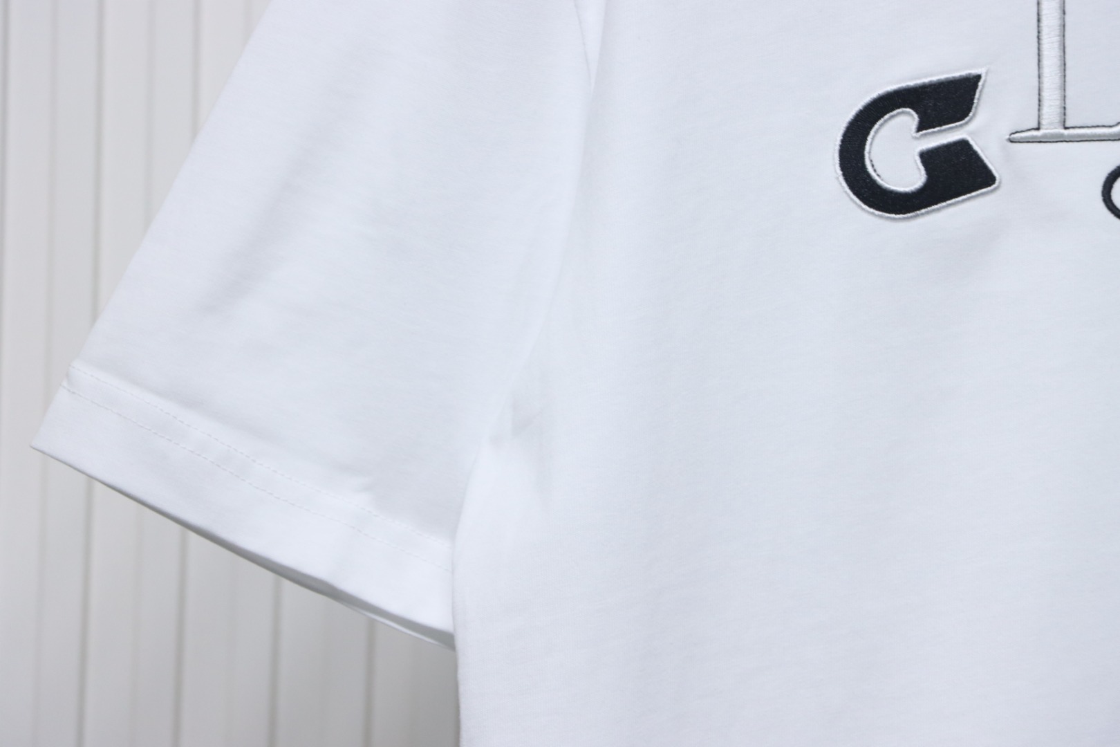 Dior Pin Embroidery T-shirt White