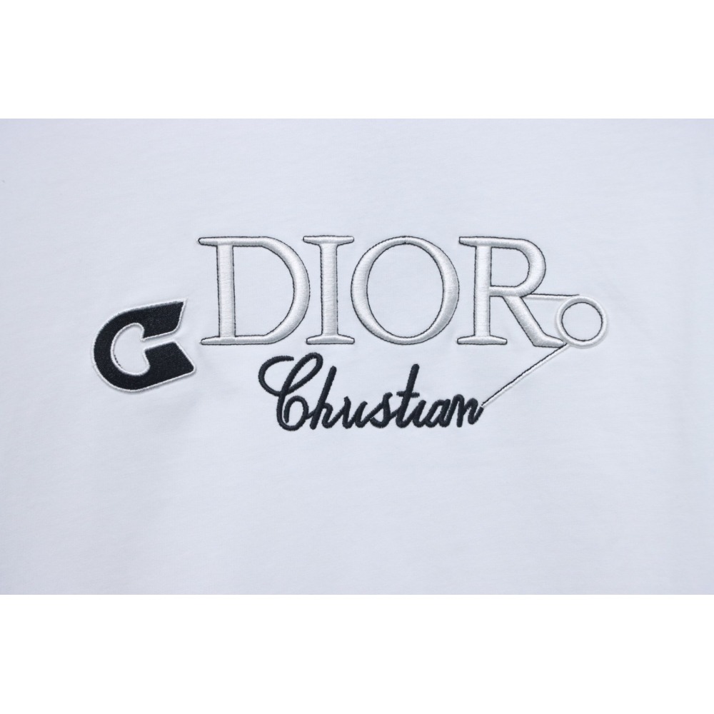 Dior Pin Embroidery T-shirt White