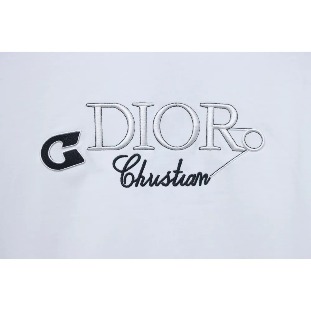 Dior Pin Embroidery T-shirt White