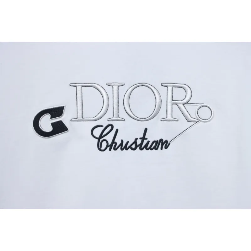 Dior Pin Embroidery T-shirt White