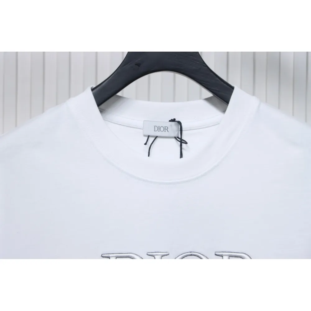 Dior Pin Embroidery T-shirt White