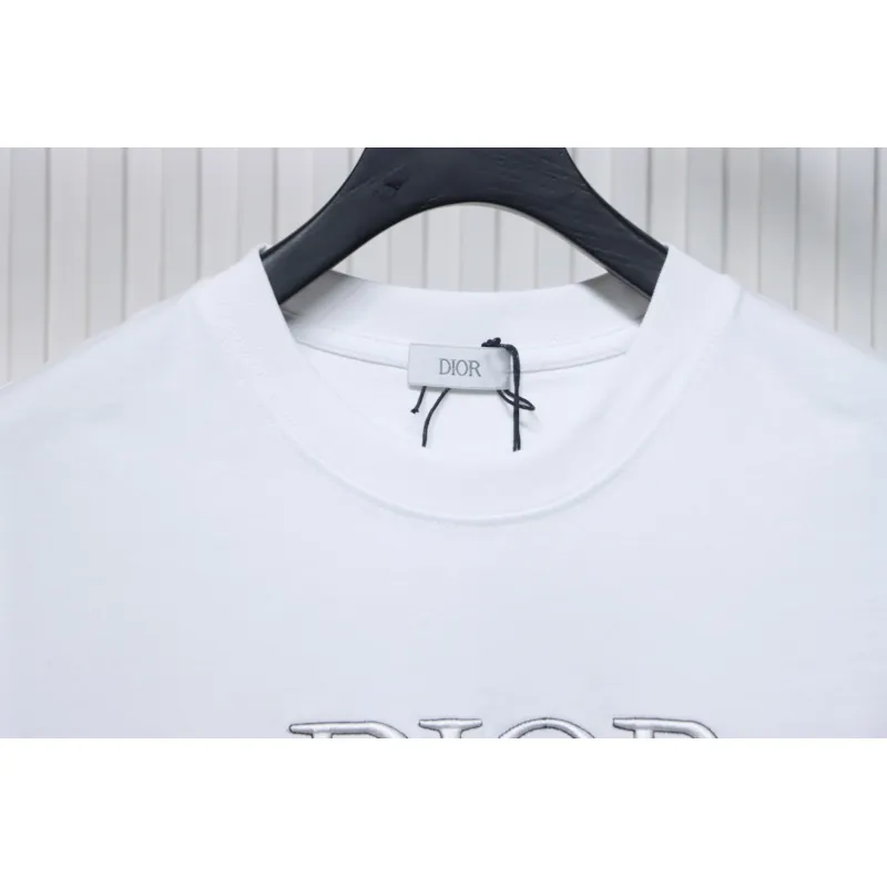 Dior Pin Embroidery T-shirt White
