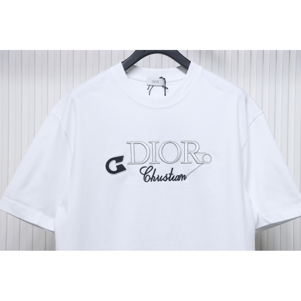 Dior Pin Embroidery T-shirt White