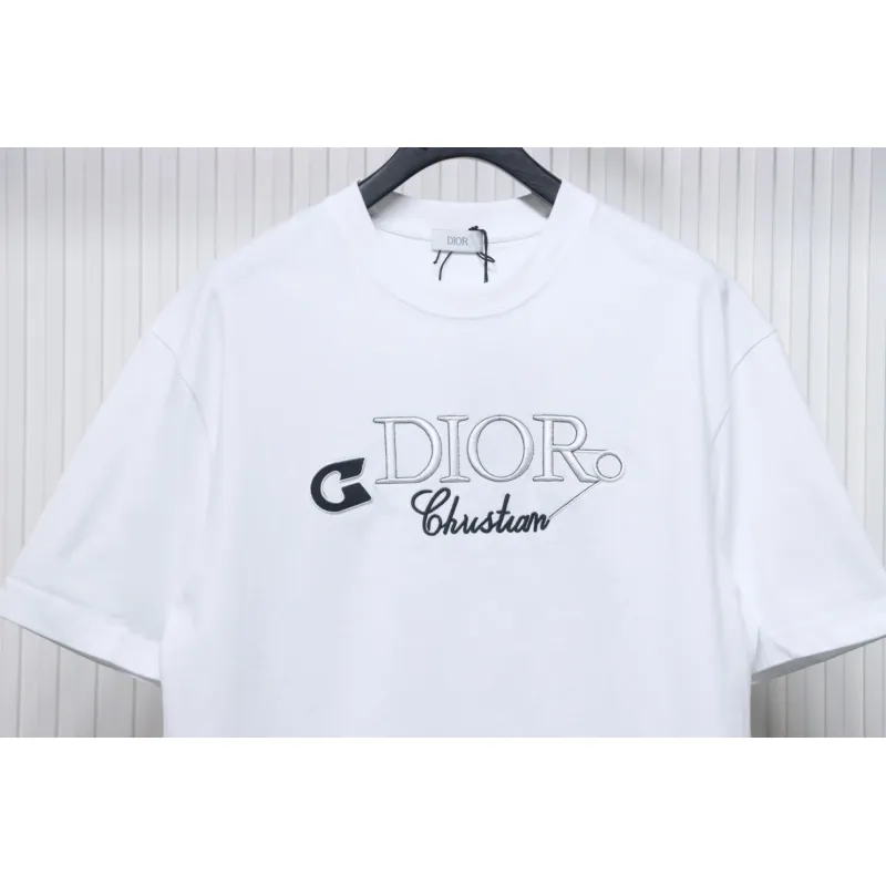 Dior Pin Embroidery T-shirt White