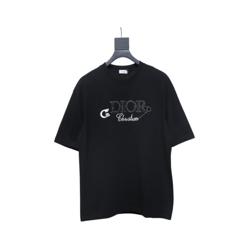 Dior Pin Embroidery T-shirt Black