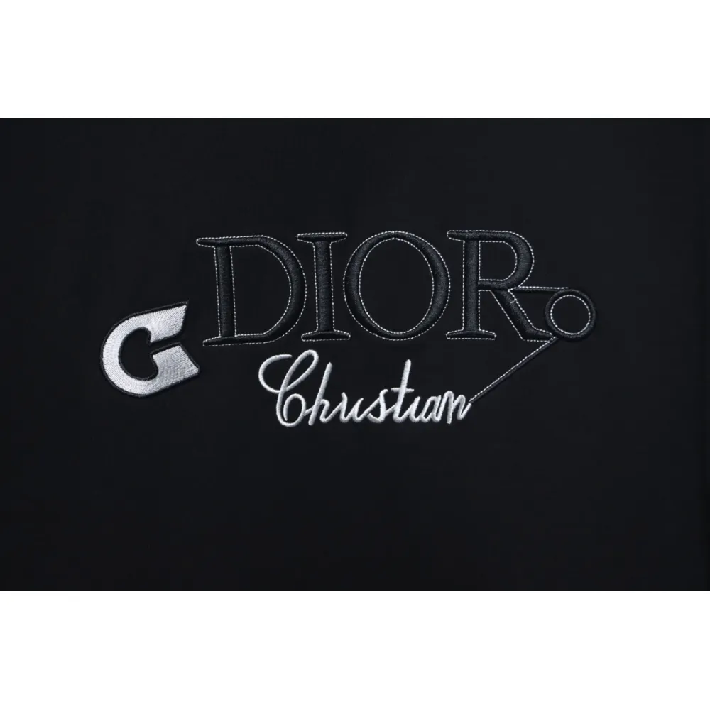 Dior Pin Embroidery T-shirt Black