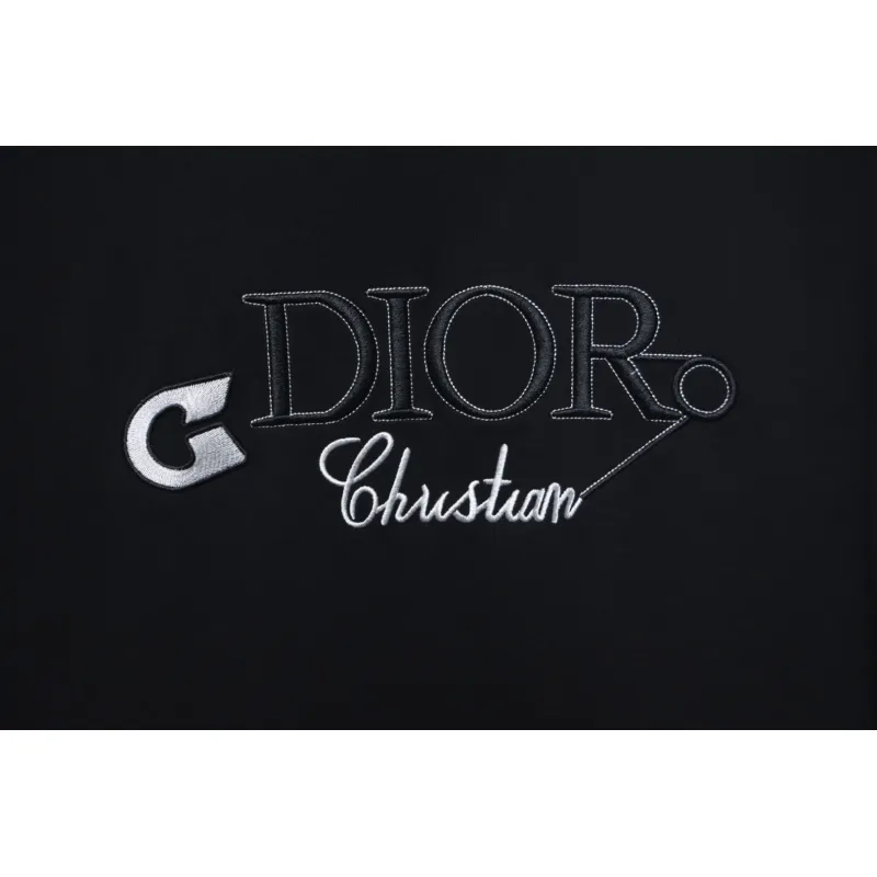 Dior Pin Embroidery T-shirt Black