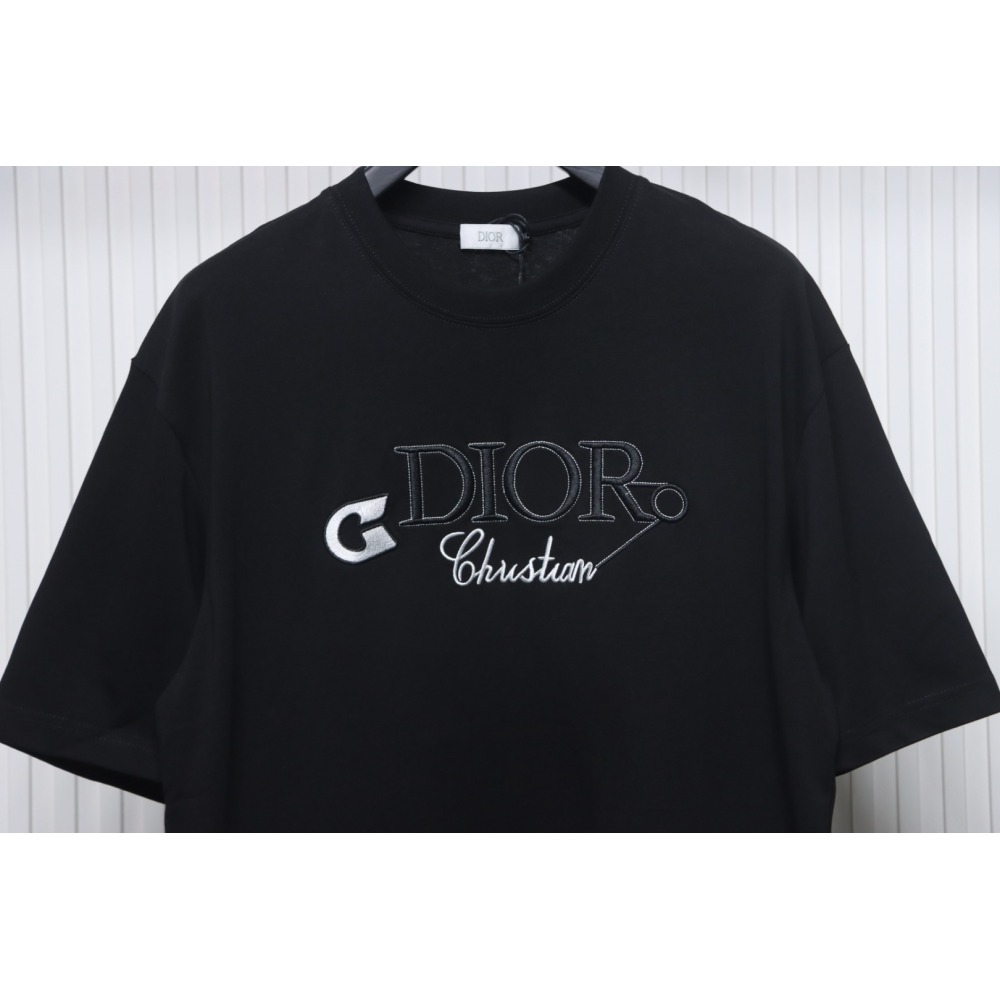 Dior Pin Embroidery T-shirt Black