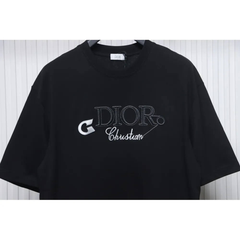 Dior Pin Embroidery T-shirt Black