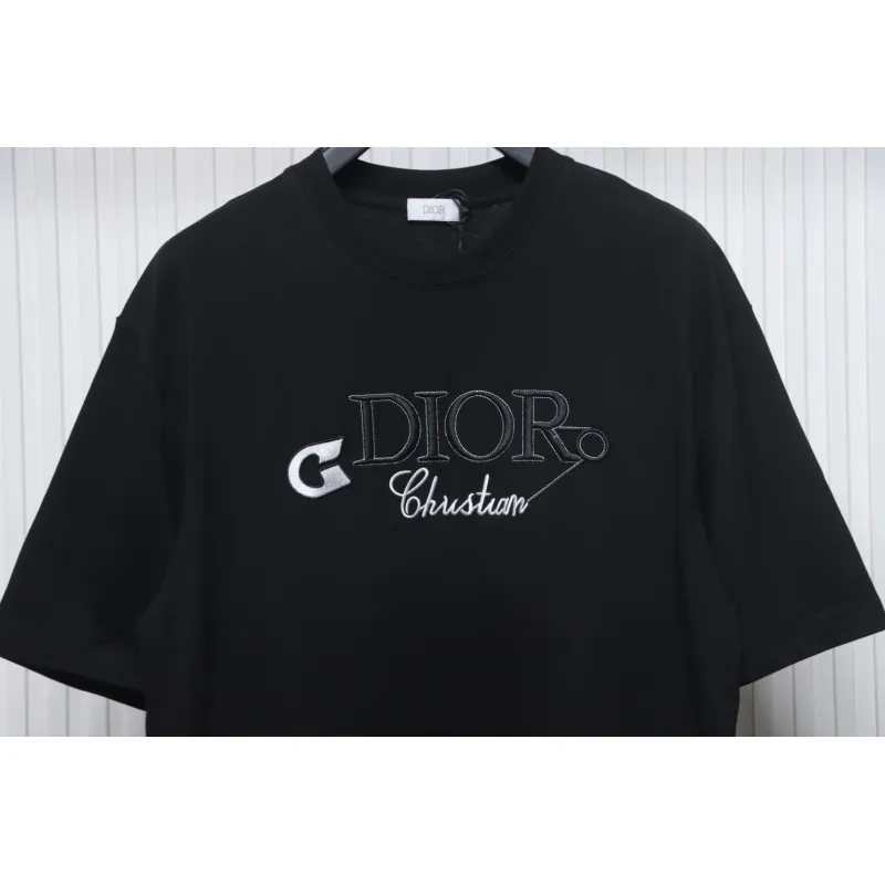 Dior Pin Embroidery T-shirt Black