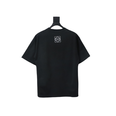 Loewe 23SS 3D Embossed Four-Leaf Clover T-Shirt Black 02