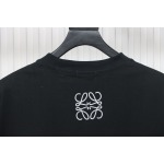Loewe 23SS 3D Embossed Four-Leaf Clover T-Shirt Black