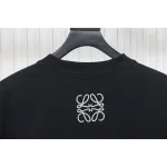 Loewe 23SS 3D Embossed Four-Leaf Clover T-Shirt Black