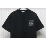 Loewe 23SS 3D Embossed Four-Leaf Clover T-Shirt Black