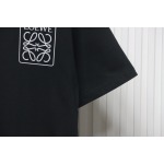 Loewe 23SS 3D Embossed Four-Leaf Clover T-Shirt Black