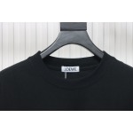 Loewe 23SS 3D Embossed Four-Leaf Clover T-Shirt Black