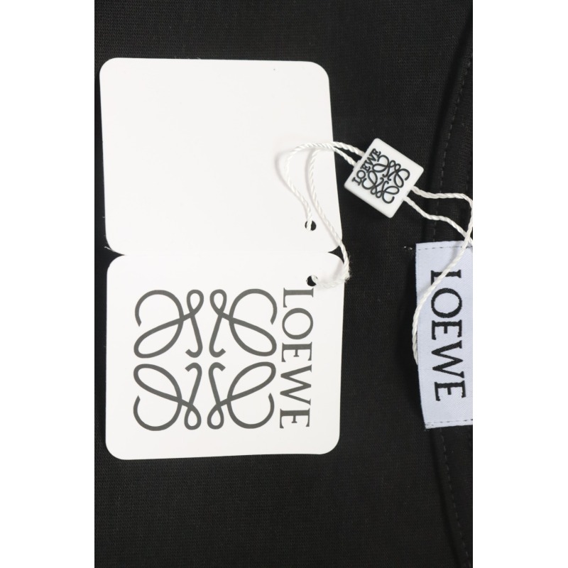 Loewe 23SS 3D Embossed Four-Leaf Clover T-Shirt Black