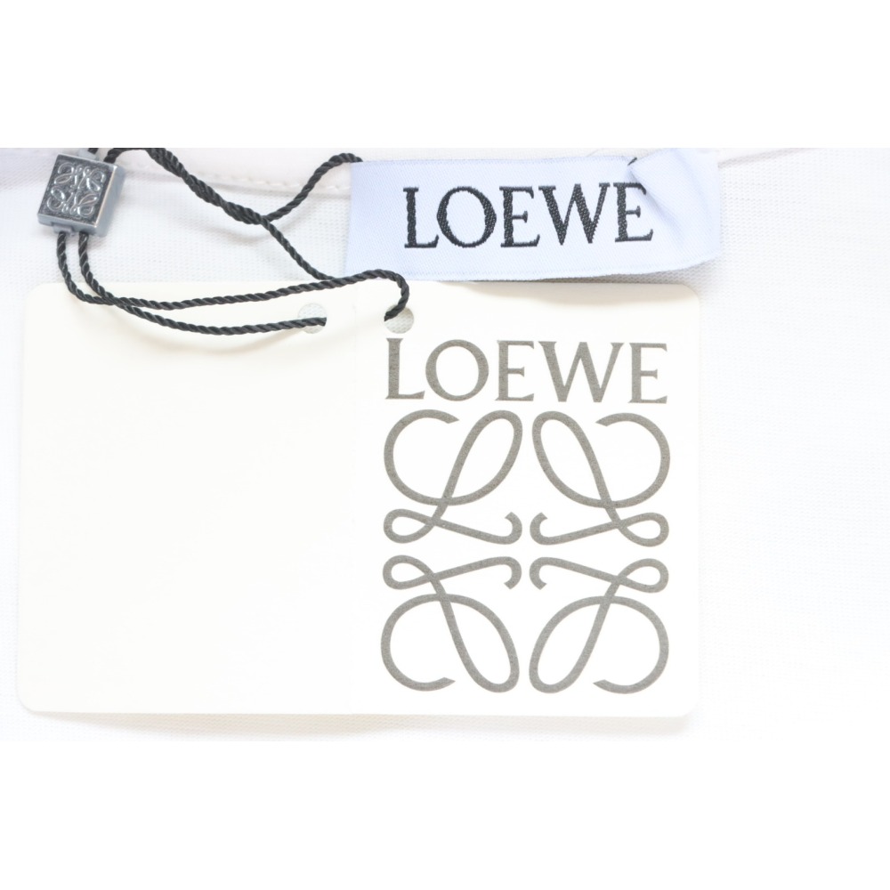 Loewe 23SS 3D Embossed Four-Leaf Clover T-Shirt White