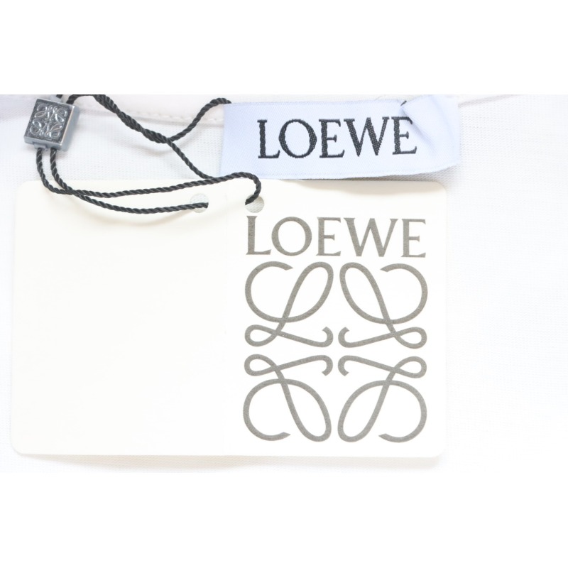 Loewe 23SS 3D Embossed Four-Leaf Clover T-Shirt White