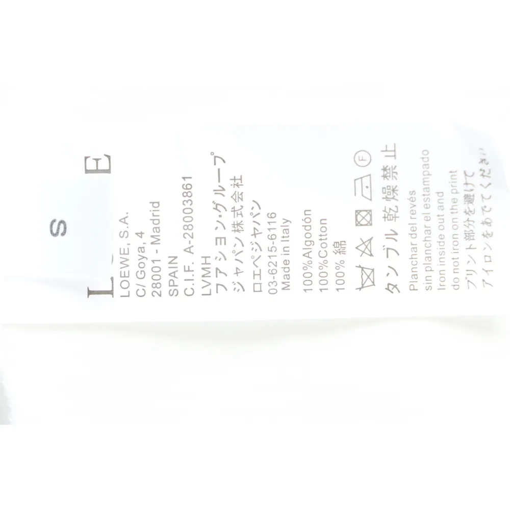 Loewe 23SS 3D Embossed Four-Leaf Clover T-Shirt White