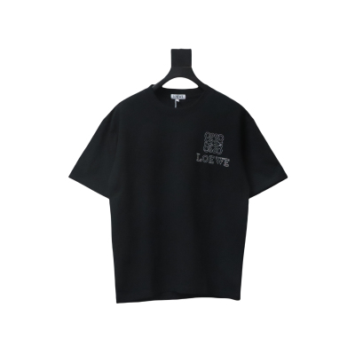 Loewe 24ss Hot diamond Four-Leaf Clover T-Shirt Black 01
